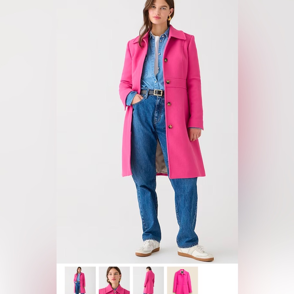 Used in excellent condition J.Crew, pink lady coat - Picture 4 of 6
